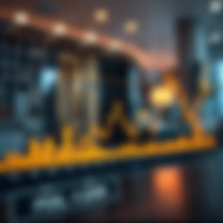 Real estate market graph indicating price trends