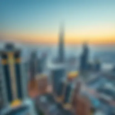 Aerial view of Dubai's skyline showcasing modern architecture