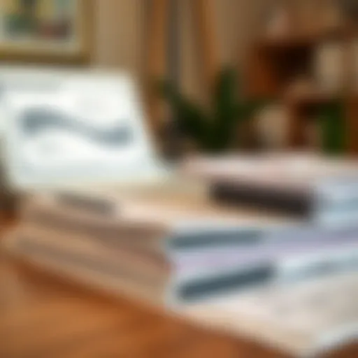 Renewal of residency documents arranged neatly on a desk