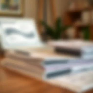 Organized Documentation for Residency Renewal Renewal of residency documents arranged neatly on a desk