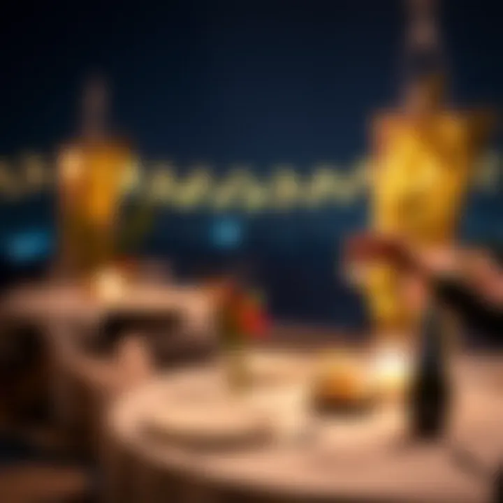 Starlit Dining Experience Elegant dining setup under the stars