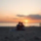 Sunset view at a secluded beach in Dubai