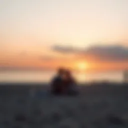 Sunset view at a secluded beach in Dubai