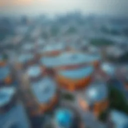 Panoramic view of Shamsa Expo City showcasing modern architecture