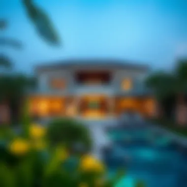 Luxurious Living: The Appeal of Dubai Villas An elegant villa in Dubai with lush landscaping and contemporary design