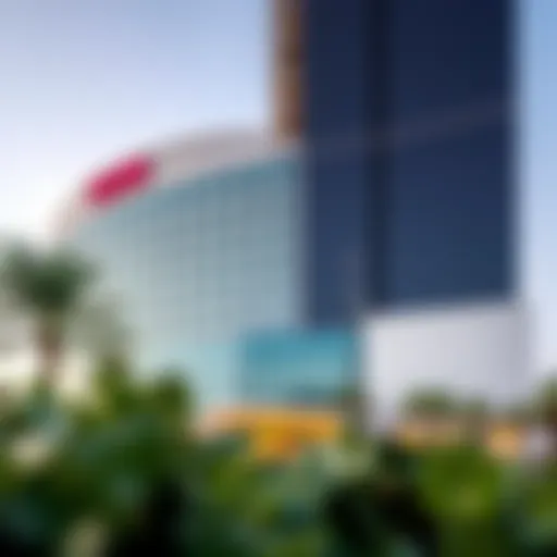 Modern Architectural Elegance of Tecom Hotel Exterior view of Tecom Hotel showcasing its modern architectural style