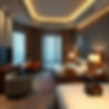 Luxurious Accommodations at Tecom Hotel Luxurious guest room inside Tecom Hotel with upscale furnishings