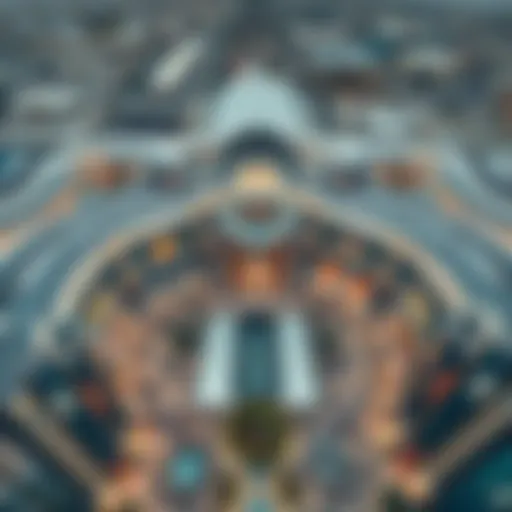 Aerial view of The Dubai Mall showcasing its expansive layout
