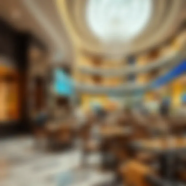 Culinary Delights in The Dubai Mall Dining area with diverse cuisine options and elegant ambiance