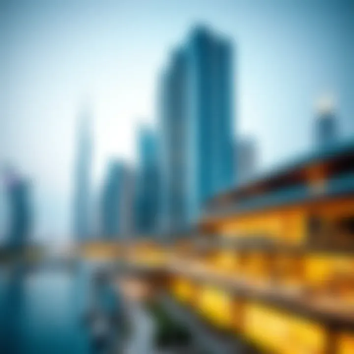 Modern Architecture of Dubai A stunning skyline view of Dubai showcasing modern architecture