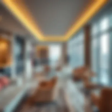 Interior view of The Exchange Tower, illustrating the modern amenities and sophisticated design