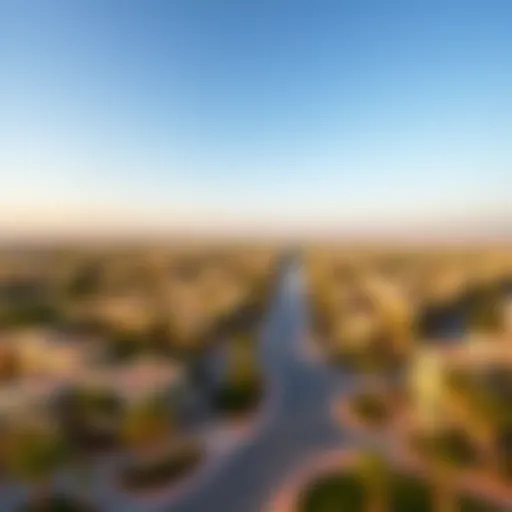 Aerial view of The Greens community in Dubai