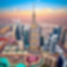Aerial view of Dubai skyline representing high-paying sectors