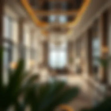 Interior of The Palm Tower highlighting opulent amenities and design