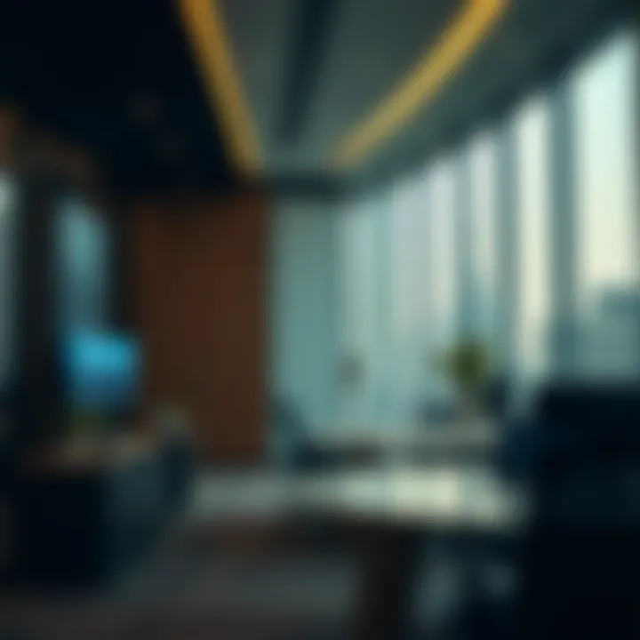 Premium Office Environment Inside the Prime Business Tower Interior spaces highlighting premium office amenities