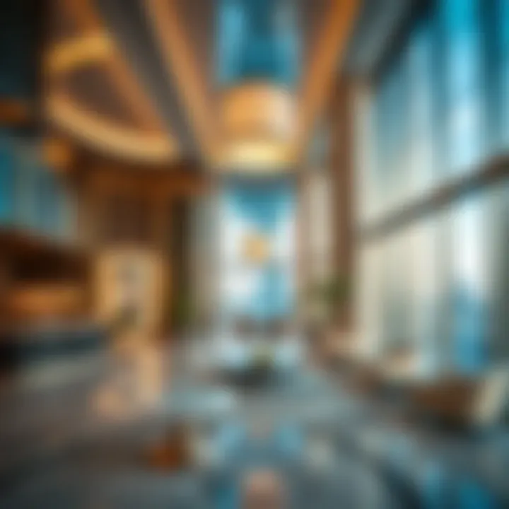 Luxurious Interiors and Modern Aesthetics Interior of the building highlighting luxurious features and modern aesthetics