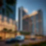 Modern office buildings in Dubai showcasing facilities management