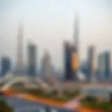 A panoramic view of Dubai's skyline showcasing luxury real estate developments.