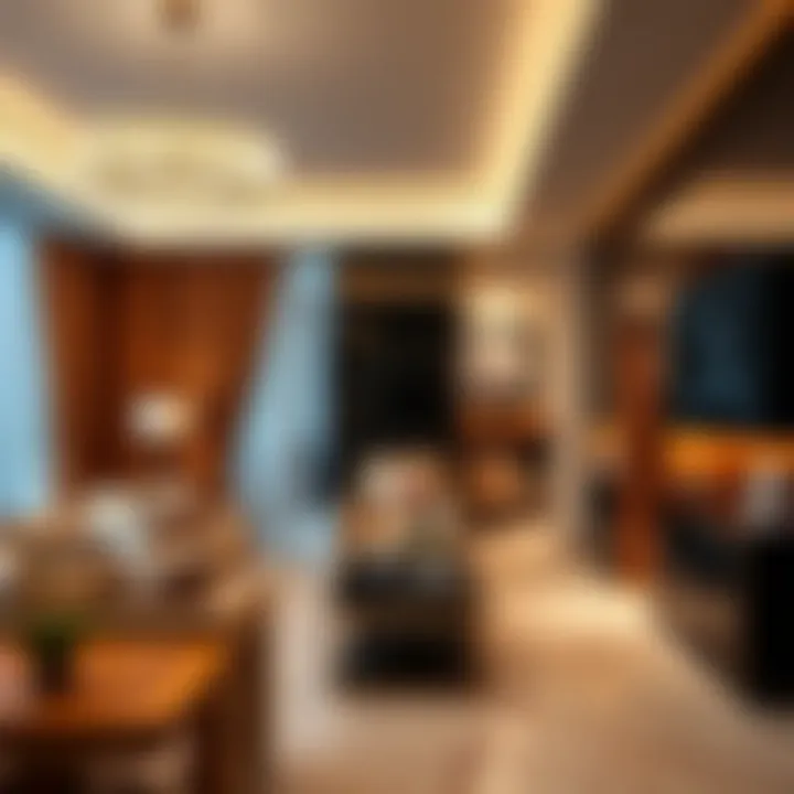 Luxurious interior of an apartment in Tower Laguna highlighting contemporary decor