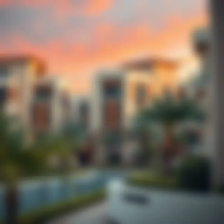 Residential Architectural Diversity in Al Nahda 1 Modern residential buildings in Al Nahda 1 highlighting architectural diversity