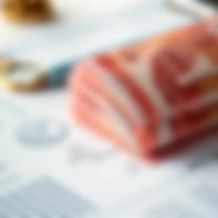 AED Banknotes on Financial Document Close-up of AED banknotes on a financial document