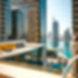 Stunning view of Lana Business Bay's architectural design against the Dubai skyline