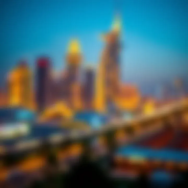 Dubai's Vibrance During Ramadan Evenings Dubai skyline during Ramadan evenings