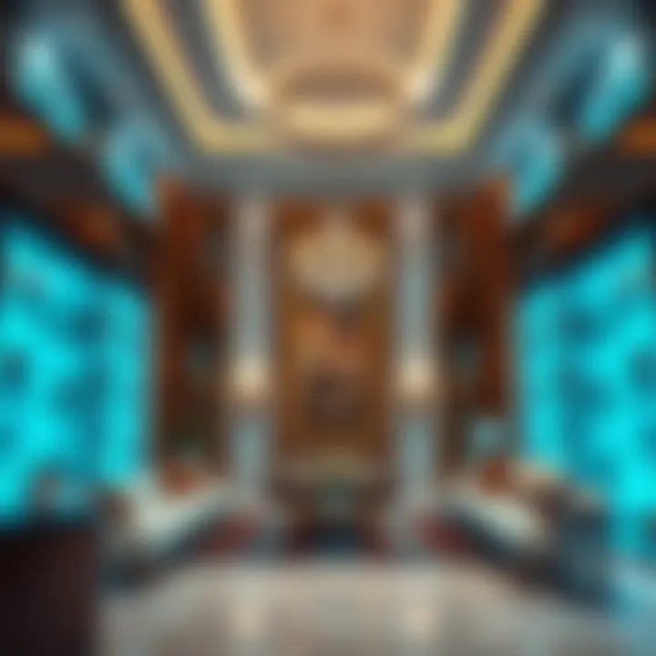 Inside Elegance: Siraj Building Interiors Luxurious interior space of the Siraj Building highlighting modern elegance