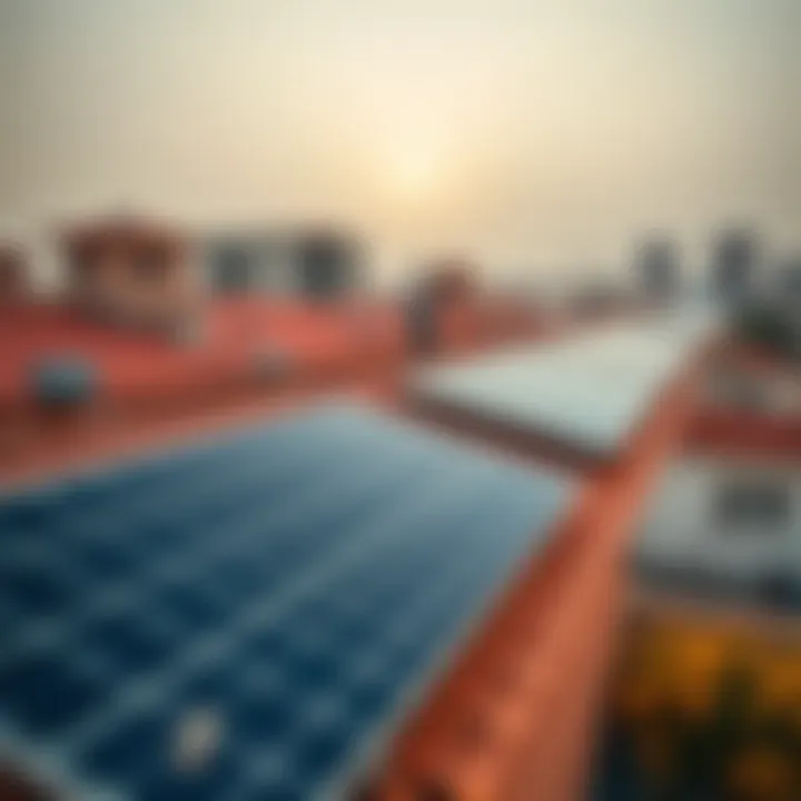 Harnessing Solar Energy in Dubai Solar panels on rooftops in Dubai