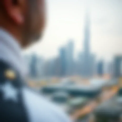 A modern skyline of Dubai showcasing iconic buildings